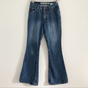 Vintage MUDD Y2K Button Fly Flared Jeans 5 Juniors